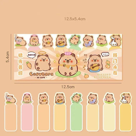 Cute Capybara Bookmark Sticky Notes - The Mage's Emporium Kore Kawaii Kore Kawaii Shopify Collective Used English Japanese Style Comic Book