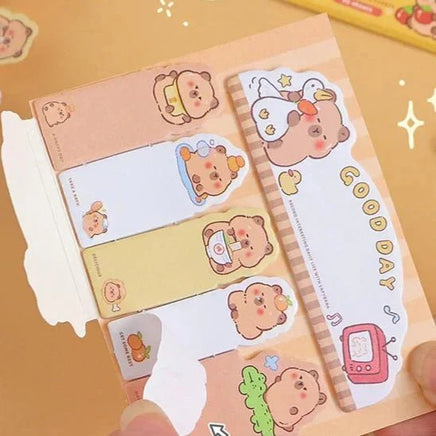 Cute Capybara Bookmark Sticky Notes - The Mage's Emporium Kore Kawaii Kore Kawaii Shopify Collective Used English Japanese Style Comic Book