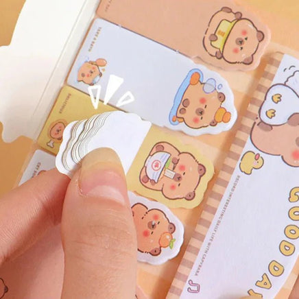 Cute Capybara Bookmark Sticky Notes - The Mage's Emporium Kore Kawaii Kore Kawaii Shopify Collective Used English Japanese Style Comic Book