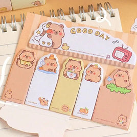 Cute Capybara Bookmark Sticky Notes - The Mage's Emporium Kore Kawaii Kore Kawaii Shopify Collective Used English Japanese Style Comic Book