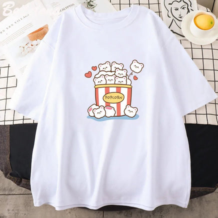Cute Popcorn Bears T-Shirt - The Mage's Emporium Kore Kawaii Kore Kawaii Shopify Collective Used English Japanese Style Comic Book