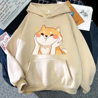 Cute Shiba Inu Graphic Hoodie - The Mage's Emporium Kore Kawaii Kore Kawaii Shopify Collective Used English Japanese Style Comic Book