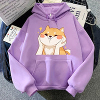 Cute Shiba Inu Graphic Hoodie - The Mage's Emporium Kore Kawaii Kore Kawaii Shopify Collective Used English Japanese Style Comic Book