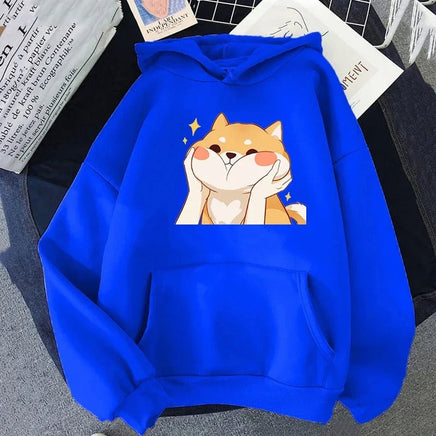 Cute Shiba Inu Graphic Hoodie - The Mage's Emporium Kore Kawaii Kore Kawaii Shopify Collective Used English Japanese Style Comic Book