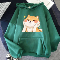 Cute Shiba Inu Graphic Hoodie - The Mage's Emporium Kore Kawaii Kore Kawaii Shopify Collective Used English Japanese Style Comic Book
