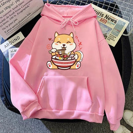 Cute Shiba Inu Ramen Hoodie - The Mage's Emporium Kore Kawaii Kore Kawaii Shopify Collective Used English Japanese Style Comic Book