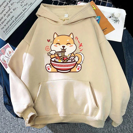Cute Shiba Inu Ramen Hoodie - The Mage's Emporium Kore Kawaii Kore Kawaii Shopify Collective Used English Japanese Style Comic Book