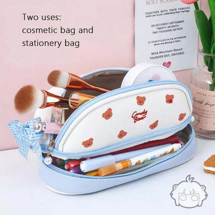 Double Compartment Pencil Bag - The Mage's Emporium Kore Kawaii Kore Kawaii Shopify Collective Used English Japanese Style Comic Book