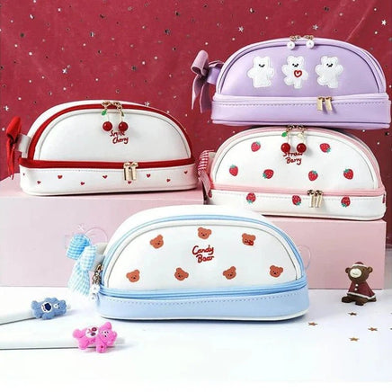 Double Compartment Pencil Bag - The Mage's Emporium Kore Kawaii Kore Kawaii Shopify Collective Used English Japanese Style Comic Book
