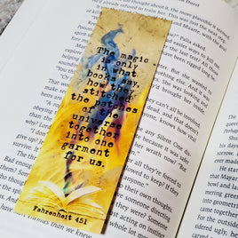 Fahrenheit 451 Bookmark - The Mage's Emporium White Rose Books & More Shopify Collective White Rose Books & More Used English Bookmark Japanese Style Comic Book