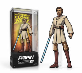 FiGPiN: Star Wars: The Clone Wars - Obi - Wan Kenobi #517 - The Mage's Emporium Shumi Toys & Gifts Shopify Collective Shumi Toys & Gifts Used English FiGPiN Japanese Style Comic Book