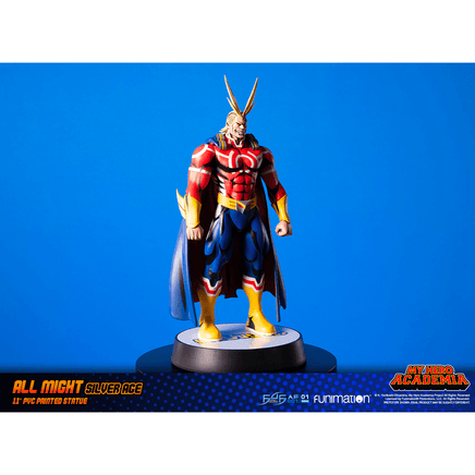 First 4 Figures: My Hero Academia - All Might Silver Age 11 - Inch PVC Statue - The Mage's Emporium Shumi Toys & Gifts Shopify Collective Shumi Toys & Gifts Used English Statue Japanese Style Comic Book