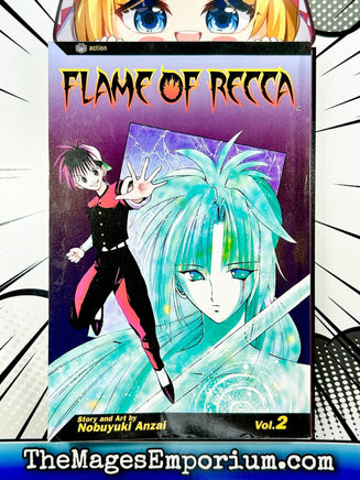 Flames of Recca Vol 2 - The Mage's Emporium Viz Media 2409 BackInStock Used English Manga Japanese Style Comic Book