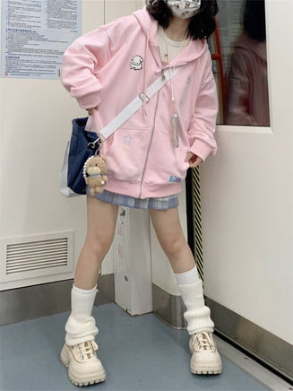 Fleece Zip Up Hoodie - The Mage's Emporium Kore Kawaii Kore Kawaii Shopify Collective Used English Japanese Style Comic Book