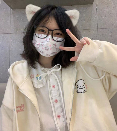 Fleece Zip Up Hoodie - The Mage's Emporium Kore Kawaii Kore Kawaii Shopify Collective Used English Japanese Style Comic Book