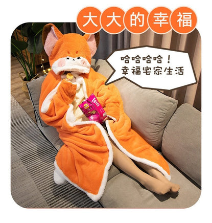 Fox Blanket Hoodie - The Mage's Emporium Kore Kawaii Kore Kawaii Shopify Collective Used English Japanese Style Comic Book