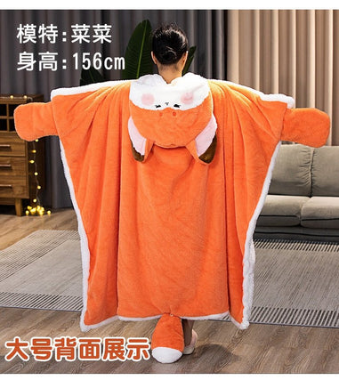 Fox Blanket Hoodie - The Mage's Emporium Kore Kawaii Kore Kawaii Shopify Collective Used English Japanese Style Comic Book