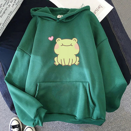 Froggy Love Hoodie - The Mage's Emporium Kore Kawaii Kore Kawaii Shopify Collective Used English Japanese Style Comic Book