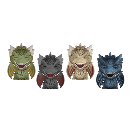 Funko Dorbz: Game of Thrones - Rhaegal, Drogon, Viserion, and Icy Viserion 4 - Pack Vinyl Figure 2018 Summer Convention Exclusive - The Mage's Emporium Shumi Toys & Gifts Shopify Collective Shumi Toys & Gifts Used English Dorbz Japanese Style Comic Book