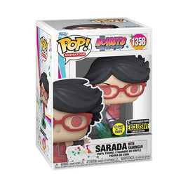 Funko Pop! 1358 Animation - Boruto - Sarada with Sharingan Vinyl Figure - Glow-in-the-Dark Entertainment Earth Exclusive