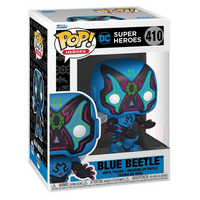 Funko POP! DC Super Heroes: Dia De Los - Blue Beetle Vinyl Figure #410 - The Mage's Emporium Shumi Toys & Gifts Shopify Collective Shumi Toys & Gifts Used English POP! Vinyl Japanese Style Comic Book