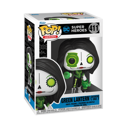 Funko POP! DC Super Heroes: Dia De Los - Green Lantern (Jessica Cruz) Vinyl Figure #411 - The Mage's Emporium Shumi Toys & Gifts Shopify Collective Shumi Toys & Gifts Used English POP! Vinyl Japanese Style Comic Book