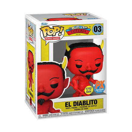Funko POP! Loteria - El Diablito (Glow - in - the - Dark) Vinyl Figure #3 Preview Exclusives (PX) - The Mage's Emporium Shumi Toys & Gifts Shopify Collective Shumi Toys & Gifts Used English Exclusives Japanese Style Comic Book