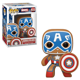 Funko POP! Marvel Holiday - Gingerbread Captain America Vinyl Figure #933 - The Mage's Emporium Shumi Toys & Gifts Shopify Collective Shumi Toys & Gifts Used English POP! Vinyl Japanese Style Comic Book