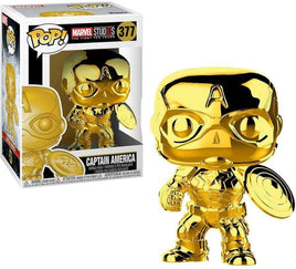 Funko Pop Marvel: Marvel Studios 10 - Captain America (Gold Chrome) - The Mage's Emporium Ralphie's Funhouse Ralphie's Funhouse Shopify Collective Used English Japanese Style Comic Book