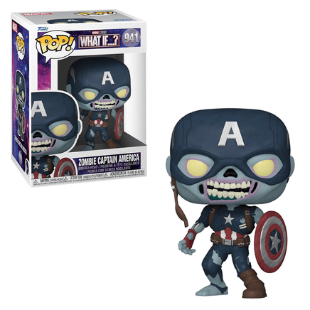 Funko POP! Marvel: What If - Zombie Captain America Vinyl Figure #941 - The Mage's Emporium Shumi Toys & Gifts Shopify Collective Shumi Toys & Gifts Used English POP! Vinyl Japanese Style Comic Book