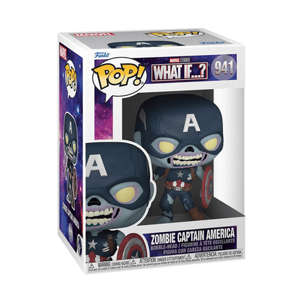 Funko POP! Marvel: What If - Zombie Captain America Vinyl Figure #941 - The Mage's Emporium Shumi Toys & Gifts Shopify Collective Shumi Toys & Gifts Used English POP! Vinyl Japanese Style Comic Book