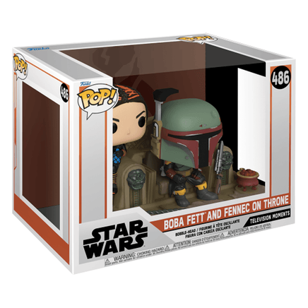 Funko POP! Moment: Star Wars: The Mandalorian - Boba Fett and Fennec Shand on Throne Vinyl Figure #486 - The Mage's Emporium Shumi Toys & Gifts Shopify Collective Shumi Toys & Gifts Used English POP! Movie Moment Japanese Style Comic Book