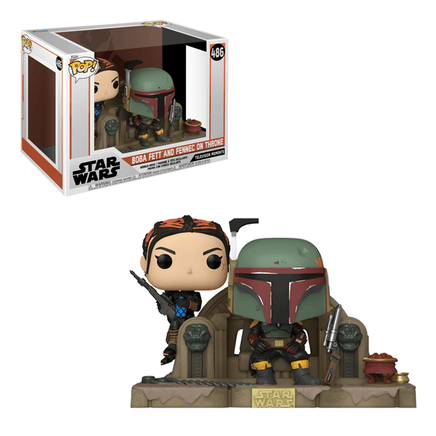 Funko POP! Moment: Star Wars: The Mandalorian - Boba Fett and Fennec Shand on Throne Vinyl Figure #486 - The Mage's Emporium Shumi Toys & Gifts Shopify Collective Shumi Toys & Gifts Used English POP! Movie Moment Japanese Style Comic Book