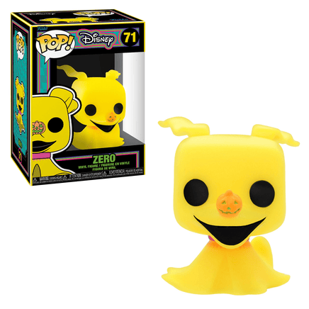 Funko POP! Nightmare Before Christmas - Zero (Blacklight) Vinyl Figure #71 - The Mage's Emporium Shumi Toys & Gifts Shopify Collective Shumi Toys & Gifts Used English POP! Vinyl Japanese Style Comic Book
