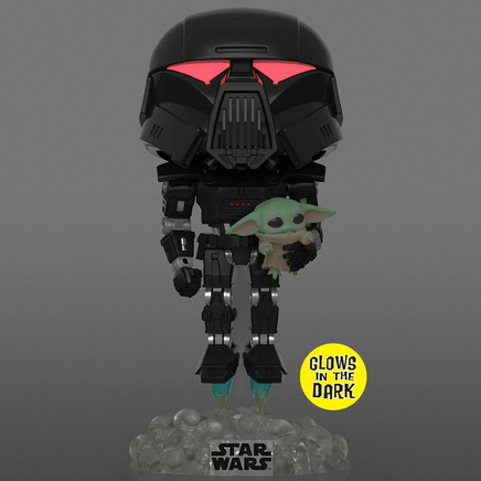 Funko POP! The Mandalorian - Dark Trooper with Grogu (Glow in the Dark) Vinyl Figure Entertainment Earth Exclusive - The Mage's Emporium Shumi Toys & Gifts Shopify Collective Shumi Toys & Gifts Used English Exclusives Japanese Style Comic Book