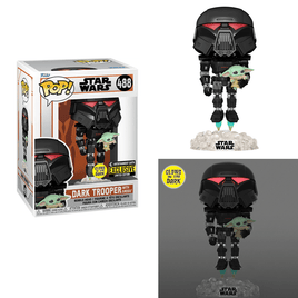 Funko POP! The Mandalorian - Dark Trooper with Grogu (Glow in the Dark) Vinyl Figure Entertainment Earth Exclusive - The Mage's Emporium Shumi Toys & Gifts Shopify Collective Shumi Toys & Gifts Used English Exclusives Japanese Style Comic Book