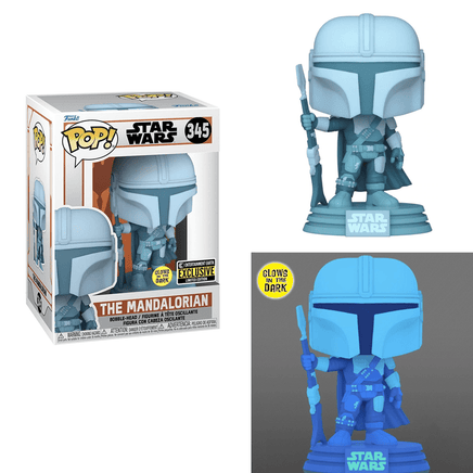 Funko POP! The Mandalorian - The Mandalorian Hologram (Glow in the Dark) Vinyl Figure #345 Entertainment Earth Exclusive - The Mage's Emporium Shumi Toys & Gifts Shopify Collective Shumi Toys & Gifts Used English Exclusives Japanese Style Comic Book