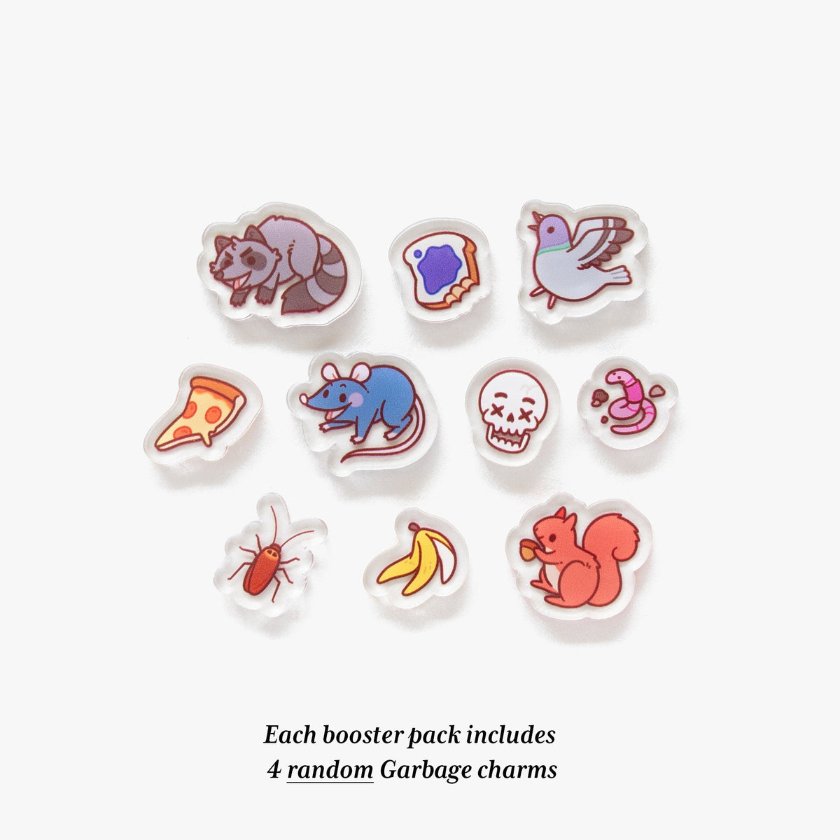 Geoffrey Siu Art LLC's Garbage Fillable Keychain Charms Blind Booster ...