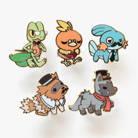 Gentlemon 3 Hard Enamel Pins - The Mage's Emporium Geoffrey Siu Art LLC Geoffrey Siu Art LLC Shopify Collective Used English Enamel Pin Japanese Style Comic Book