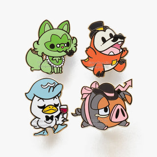 Gentlemon 9 Hard Enamel Pins - The Mage's Emporium Geoffrey Siu Art LLC Geoffrey Siu Art LLC Shopify Collective Used English Enamel Pin Japanese Style Comic Book