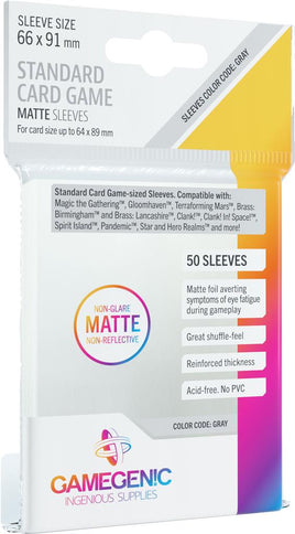 Gamegenic MATTE Sleeves: Standard Card Game (66 x 91 mm, 50 pack)