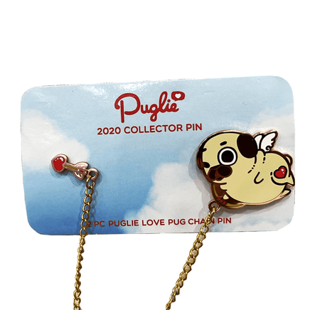 Good Smile Company: Puglie - 2 PC Puglie Love Pug Chain 2020 Collector Pin - The Mage's Emporium Shumi Toys & Gifts Shopify Collective Shumi Toys & Gifts Used English Pin Japanese Style Comic Book