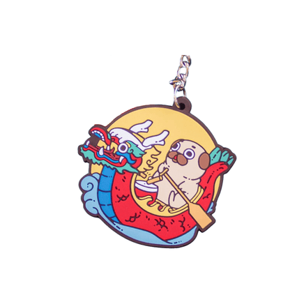 Good Smile Company: Puglie Dragon Boat Rubber Keychain - The Mage's Emporium Shumi Toys & Gifts Shopify Collective Shumi Toys & Gifts Used English Keychain Japanese Style Comic Book