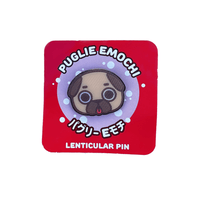 Good Smile Company: Puglie - Pug Emochi Lenticular Winking Enamel Pin - The Mage's Emporium Shumi Toys & Gifts Shopify Collective Shumi Toys & Gifts Used English Pin Japanese Style Comic Book