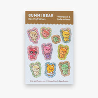 Gummi Bear Mini Vinyl Sticker Sheet - The Mage's Emporium Geoffrey Siu Art LLC Geoffrey Siu Art LLC Shopify Collective Used English Sticker Sheet Japanese Style Comic Book