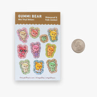Gummi Bear Mini Vinyl Sticker Sheet - The Mage's Emporium Geoffrey Siu Art LLC Geoffrey Siu Art LLC Shopify Collective Used English Sticker Sheet Japanese Style Comic Book