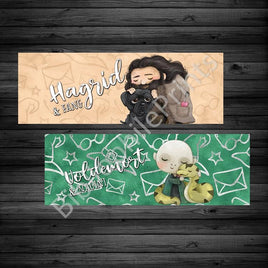 Hagrid and Voldemort Double Sided Bookmark - The Mage's Emporium White Rose Books & More Shopify Collective White Rose Books & More Used English Bookmark Japanese Style Comic Book