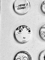 Handmade Button Badges From Recycled Manga - The Mage's Emporium The Mage's Emporium Used English Button Japanese Style Comic Book