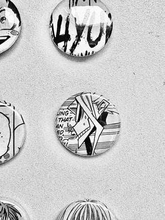 Handmade Button Badges From Recycled Manga - The Mage's Emporium The Mage's Emporium Used English Button Japanese Style Comic Book