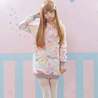 Harajuku Pastel Sweets Hoodie - The Mage's Emporium Kore Kawaii Kore Kawaii Shopify Collective Used English Japanese Style Comic Book